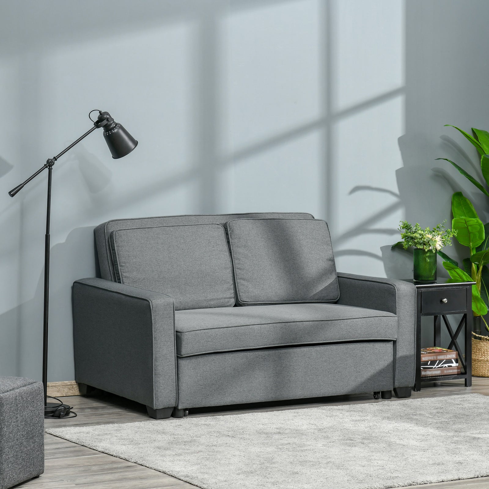 Modern 2 Seater Sofa Bed Click Clack Couch Sleeper