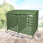 Double Wheelie Bin Storage | Green