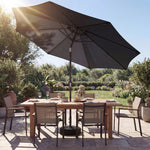 2.7 M Garden Parasol Umbrella With Cross Base, Sandbag | Black