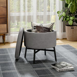 Contemporary Velvet Ottoman Metal Legs