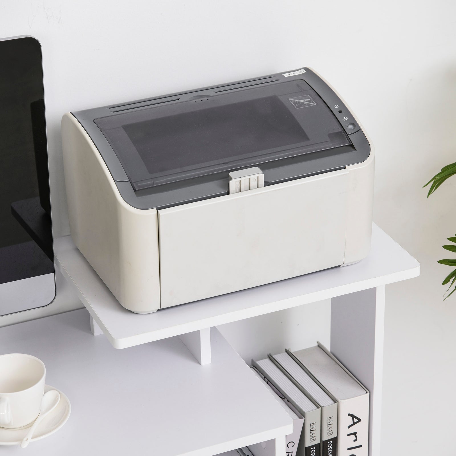 Computer Desk, Sliding Tray, Drawer | White