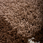 California Checked Shaggy Rug Deep Pile | 80cm x 150cm | Brown