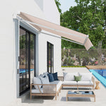 4x2.5m Retractable Manual Awning, Crank Handle | Beige