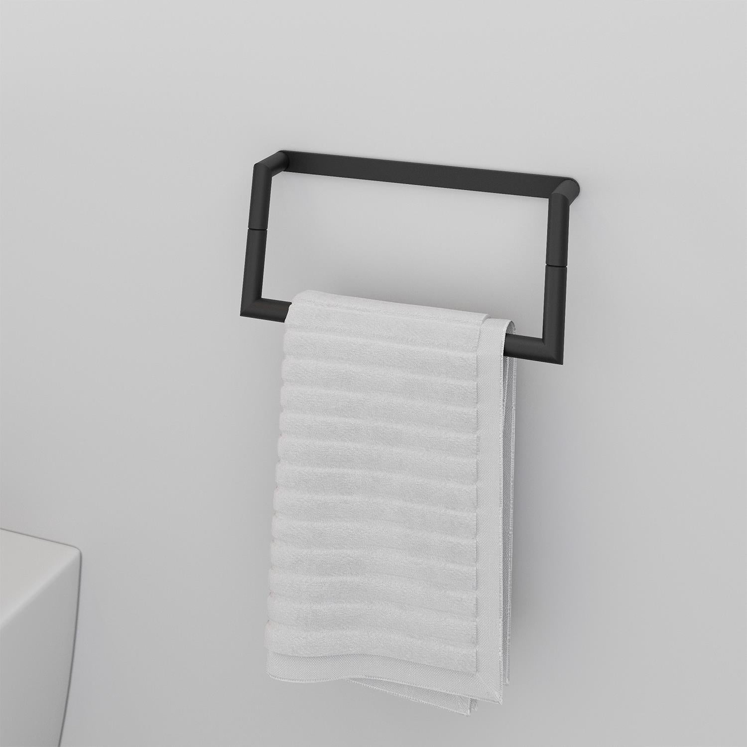 Towel Rack, Matt Black, Micra Collection