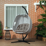 Hanging Egg Chair Outdoor Indoor Swing Chair, Folding Basket | Sand