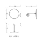 Magnifying Mirror, X3, Wall-mounted Color Black, Dimensions: 20x24x20cm