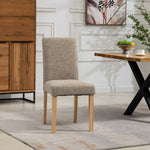 Set Of 2 Maiolo Fabric Dining Chairs | Brown