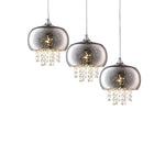 Starlight Chrome Pendant Lamp 3xe14 A Stunning Range With 22cm Glass Shades Housing Chrome Fitments And Gorgeous Crystals