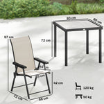 5 Pieces Outdoor Dining Set, Garden Dining Set For 4 | Brown