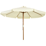3.3m Garden Parasol With 8 Ribs - Beige