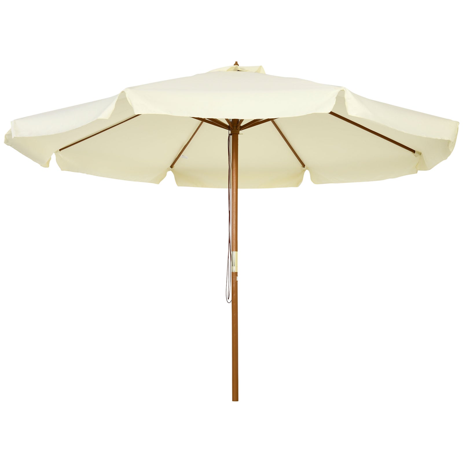 3.3m Garden Parasol With 8 Ribs - Beige