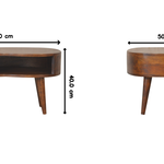 Solid Wood Chestnut Wave Coffee Table