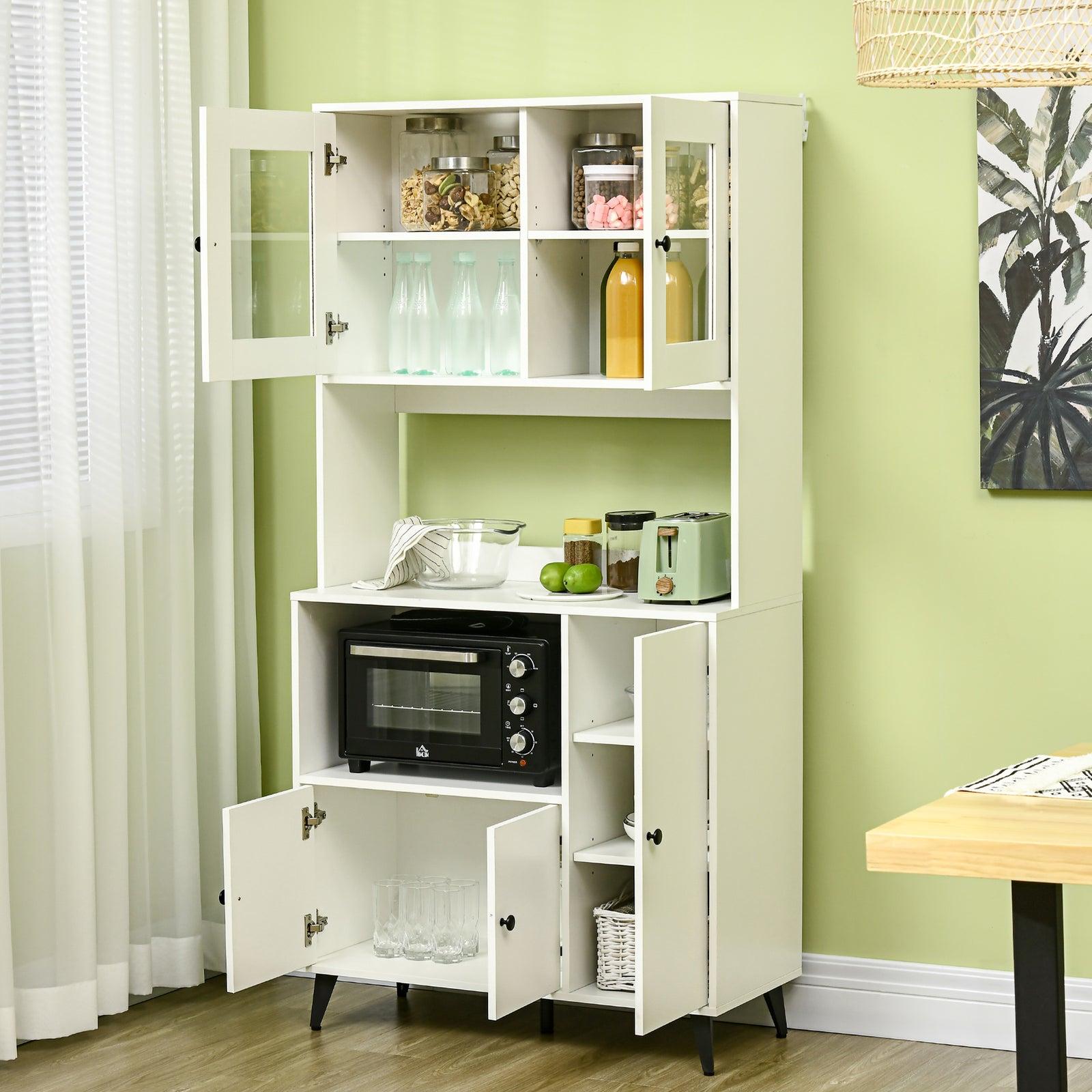 Freestanding Kitchen Cabinet With Adjustable Shelves