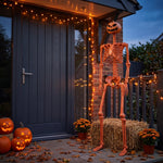 Breeins Posable Halloween Pumpkin Skeleton Decoration