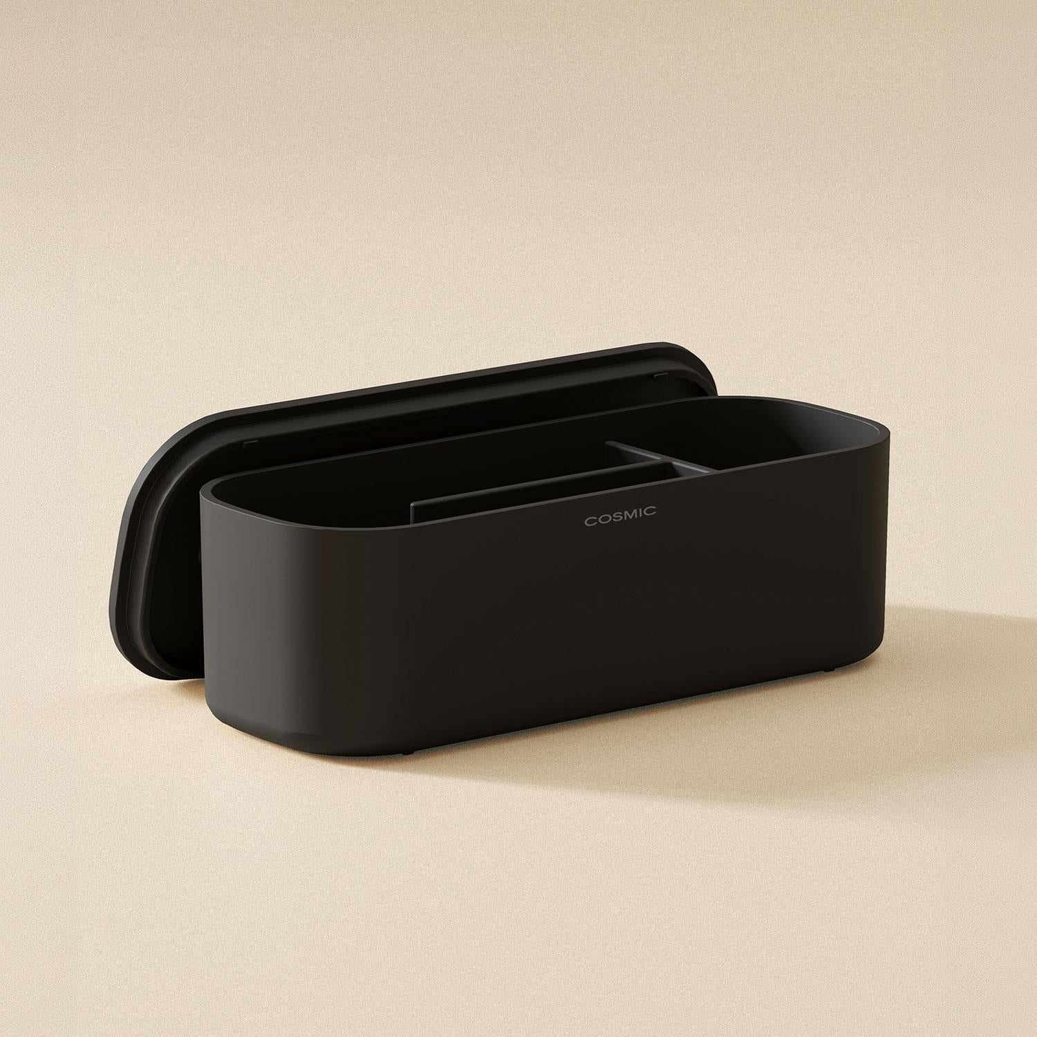 Bathroom Organiser Storage Box Freestanding Alife Collection | Matte Black