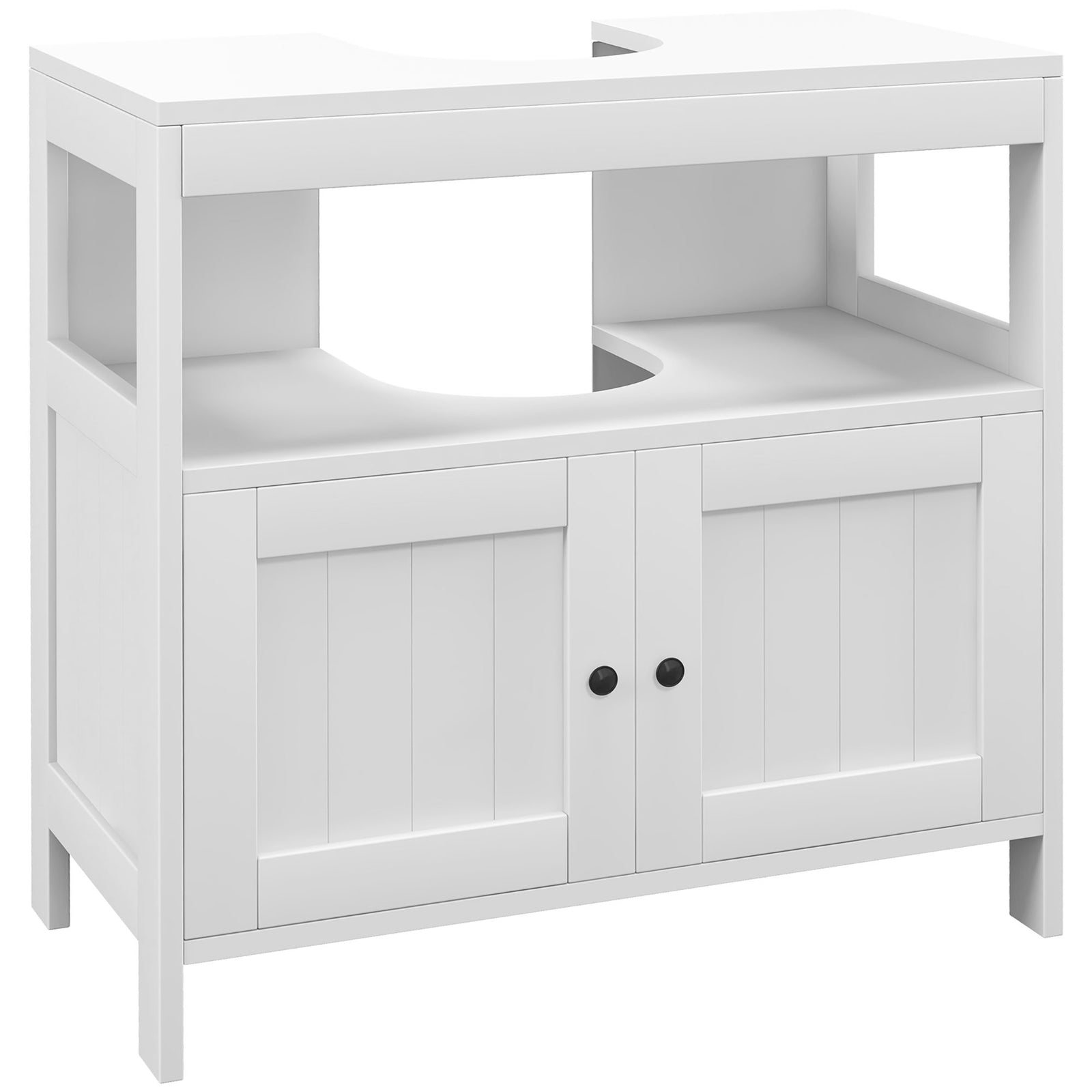 Bathroom Pedestal Under Sink Cabinet With Door | One Size | White