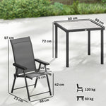 5 Pieces Outdoor Dining Set, Garden Dining Set For 4 | Grey