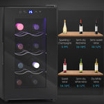 Freestanding Wine Cooler Fridge With 8 Bottle, 21 Litre