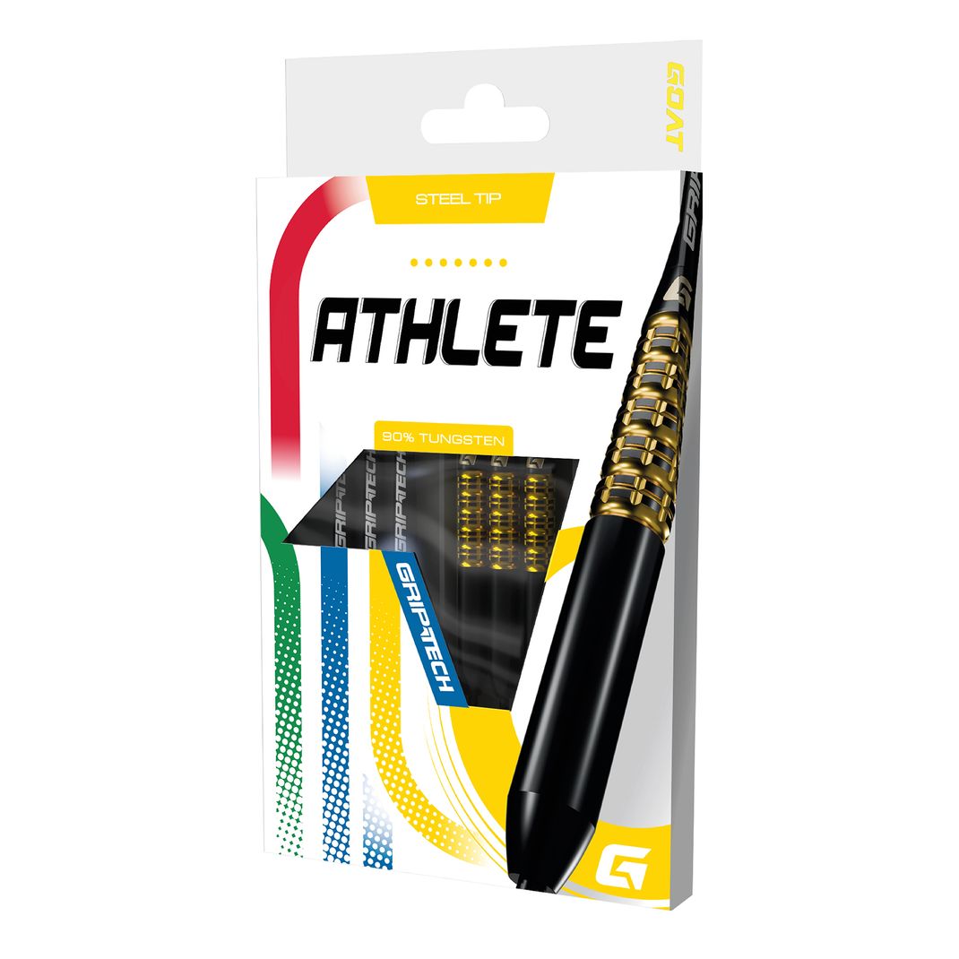 Athlete Steel Tip Darts – Brass Range | 12g | Yellow