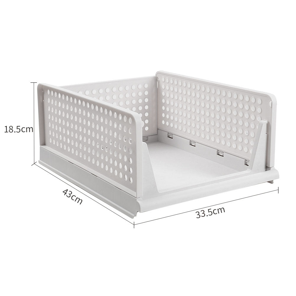 Foldable Stackable Drawer Storage Basket