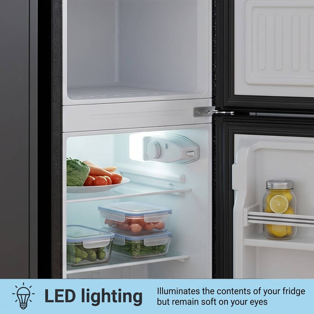 67l Freestanding Top Freezer Fridge | Black