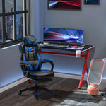 Gaming Chair Reclining W/ Footrest | Blue