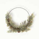 HOMESCAPES Pinecone & Green Fir Wire Christmas Wreath