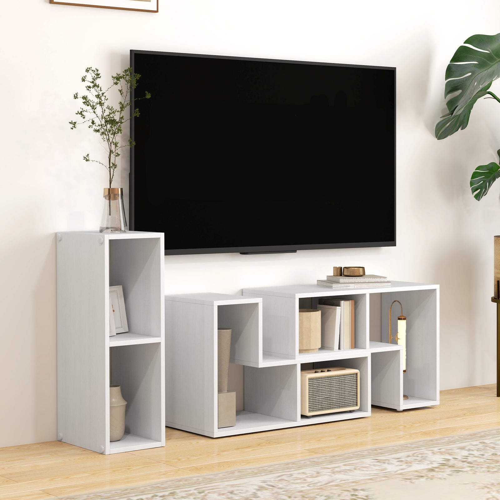 Tv Unit For Tvs Up To 75 Inches, Free Combination Tv Stand | White