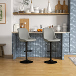 Set Of 2 Bar Stools, Adjustable Swivel Breakfast Barstools | Set of 2