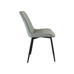 Amelia Velvet Comfort Dining Chairs | One Size | Grey