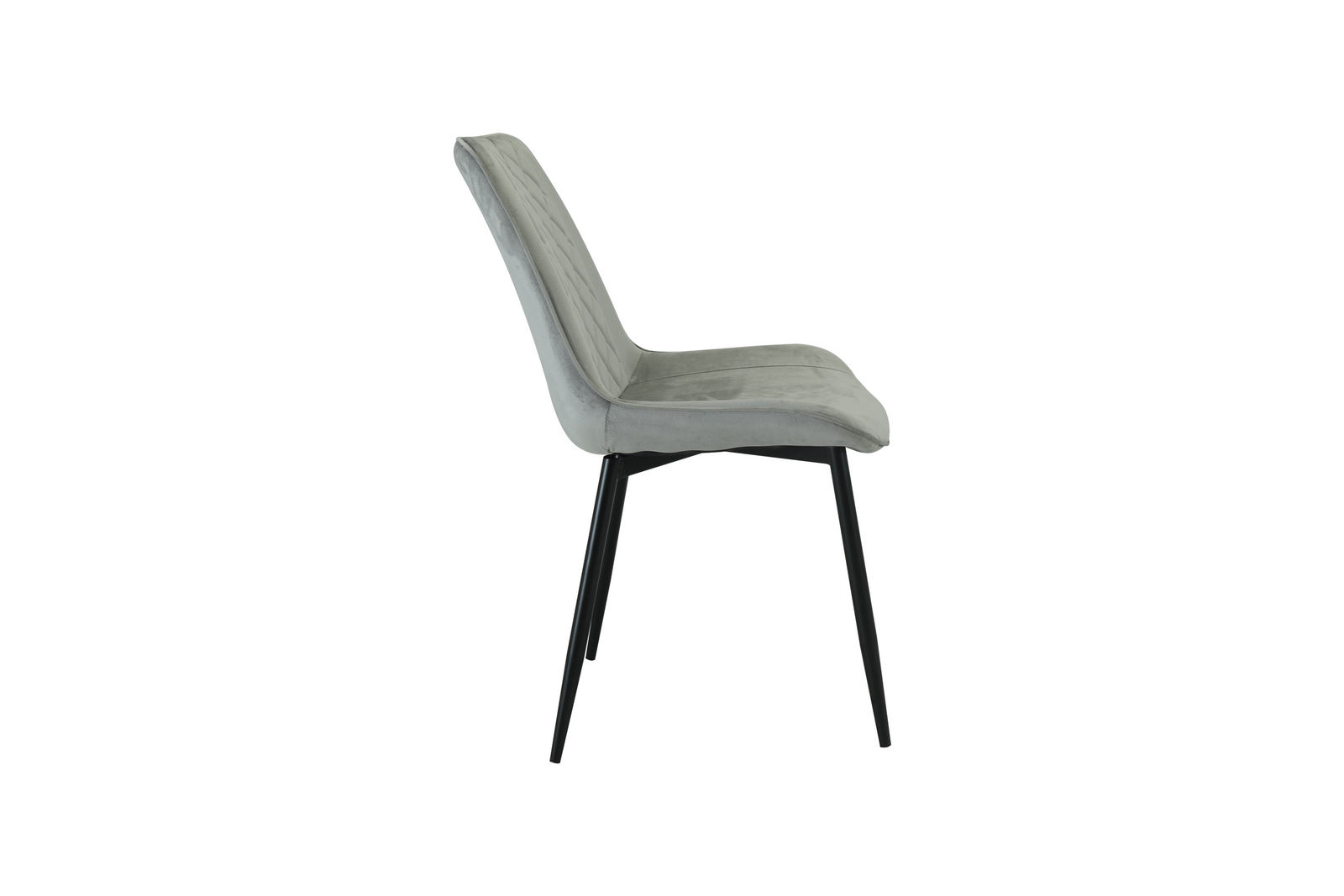 Amelia Velvet Comfort Dining Chairs | One Size | Grey
