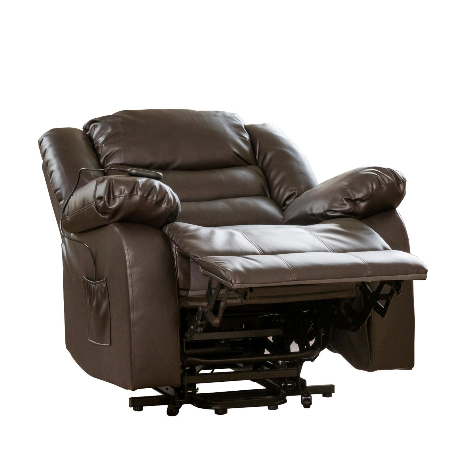 Brooklyn Electric Riser Recliner With Massage And Heat | Brown