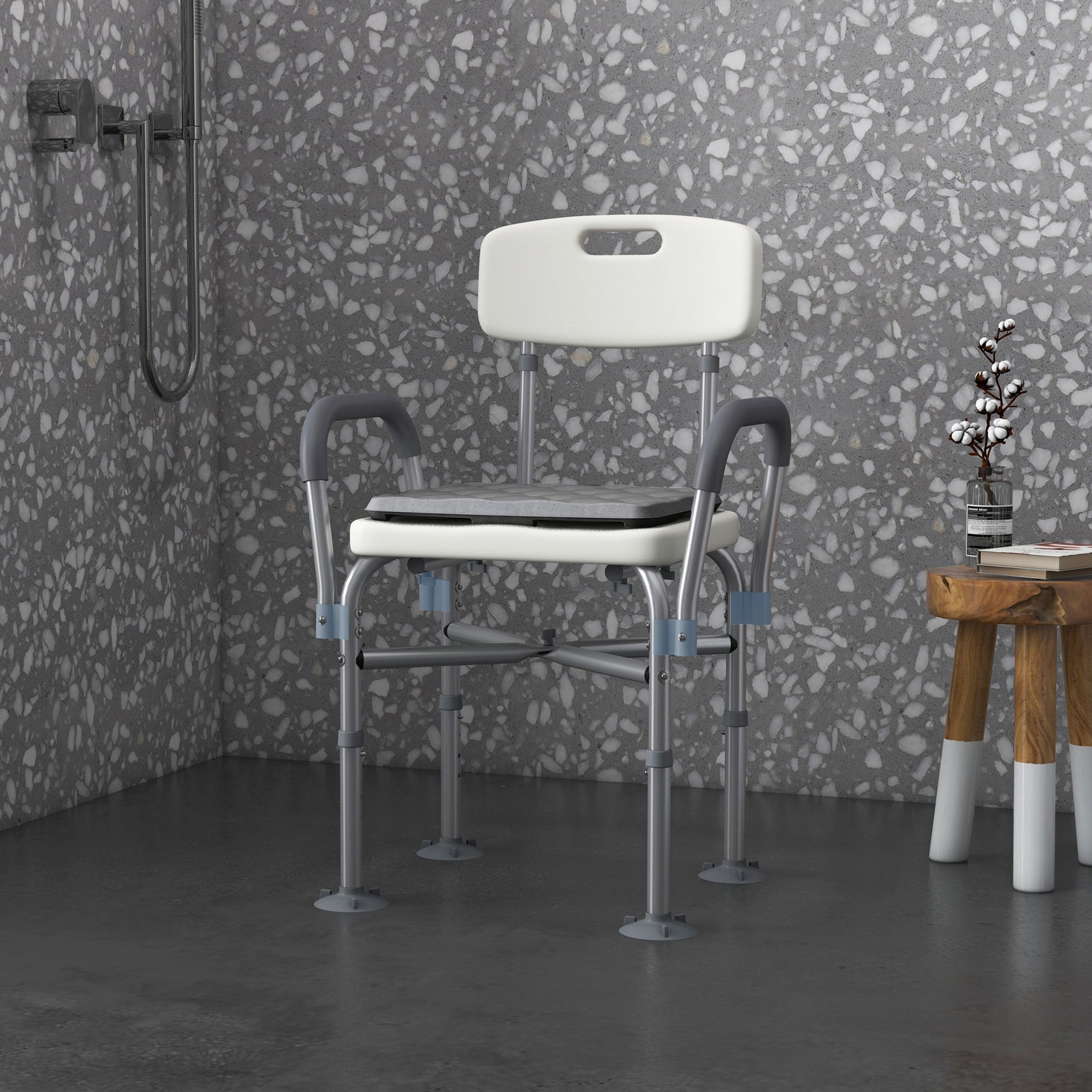 Aluminium Shower Chair Adjustable For Senior Disabled