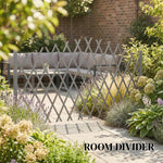 Outsunny Wooden Expanding Fence Panels, 180 X 30 X 103cm