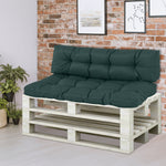 2pcs Garden Tufted Pallet Cushion Seat Pad, Back Cushion | Dark Gray