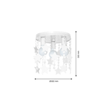 Ceiling Lamp Star 3xe27 Attractive Hand Made Chandelier With Suspended Crystals And Stars | White