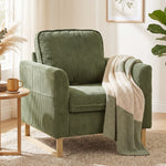 Accent Chair With Metal Legs And Spring | Green