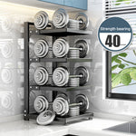 2/3/4-tier Adjustable Kitchen Pot Rack Organizer | Large