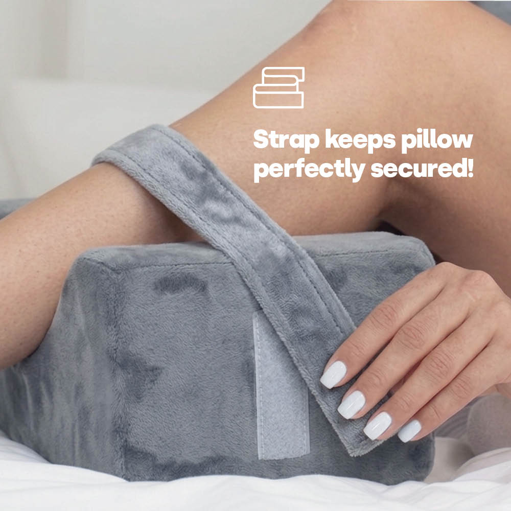 Orthopaedic Leg Pillow With Strap Fleece | One Size | Grey