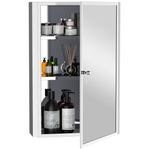 Mirror Cabinet Shelves Bathroom Storage  Stainless Steel
