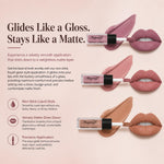 Envie Nude Matte Lipstick Set Waterproof Long Lasting Liquid Lip Gloss 6 Shades Kit