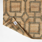 Tiran Brown Geometric Handwoven Jute Rug | 150cm x 95cm | Brown