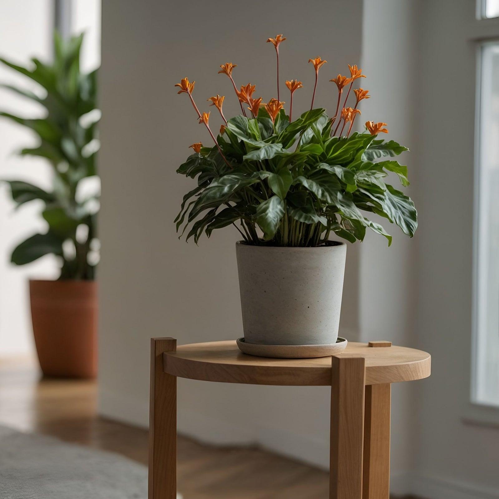 Prayer Plant - Calathea Crocata 'tassmania' - Height 40-50cm - ⌀14cm | Set-of-1 | Orange