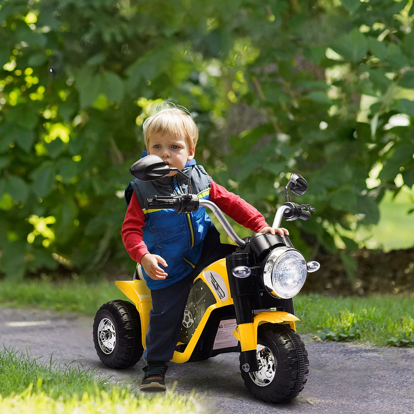 Kids 6v Electric Motorcycle Ride-on Toy Battery 18 - 36 Months | Yellow