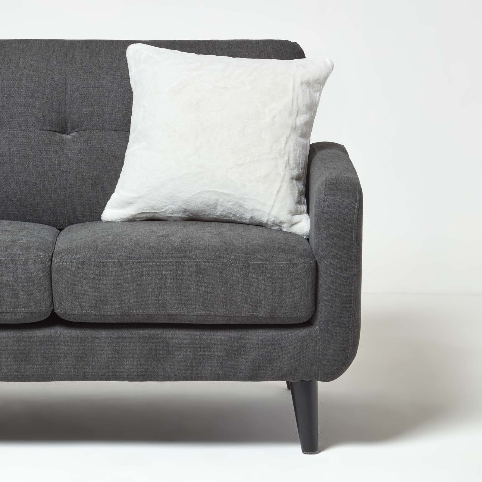 Soft Touch Faux Fur Filled Cushion | 45cm x 45cm | Cream