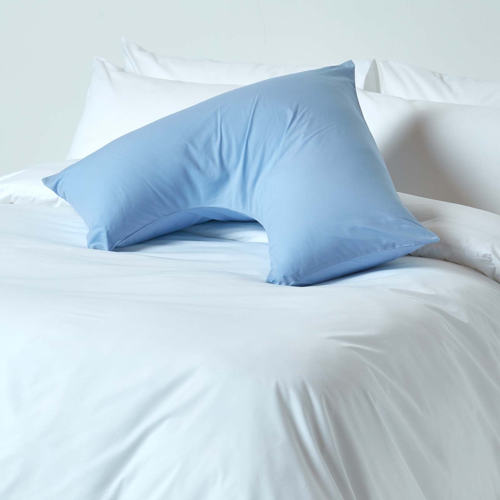 Egyptian Cotton V Shaped Pillowcase 200 Tc | V Shape | Blue