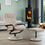 Ripley Swivel Recliner And Footstool | Cappuccino