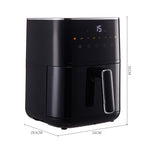 5l Air Fryer With Touch Screen 8 Preset Cooking Modes With Safety Handle And Easy-clean Tray