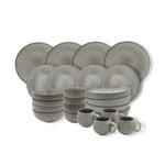 Nordic Stoneware Dinner Set | 24 Piece | Grey