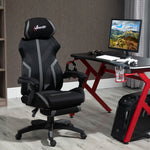 Mesh Office Recliner W/ Footrest Grey